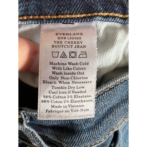 Everlane Women’s The Cheeky Bootcut Jeans Blue High Rise Stretch Denim Size 26 - Picture 10 of 11